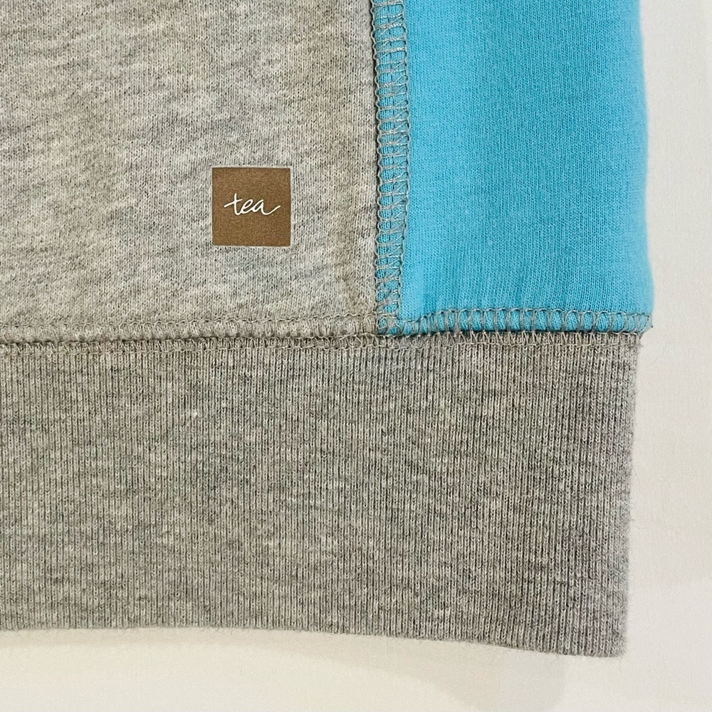 Tea Collection Colorblock Hoodie Boys 5 Hooded Sweatshirt Full Zip Fall Spring - Picture 5 of 5